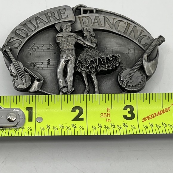 Vintage 1985 Siskiyou Williams Oregon Square Dancing Belt Buckle Pewter‎
